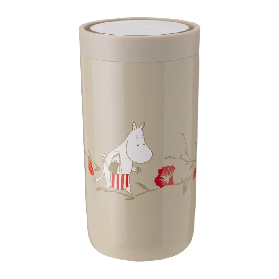 Stelton Taza térmica To Go Click Mumin 0,2 l, Moominmamma’s Tea party Beige Hot