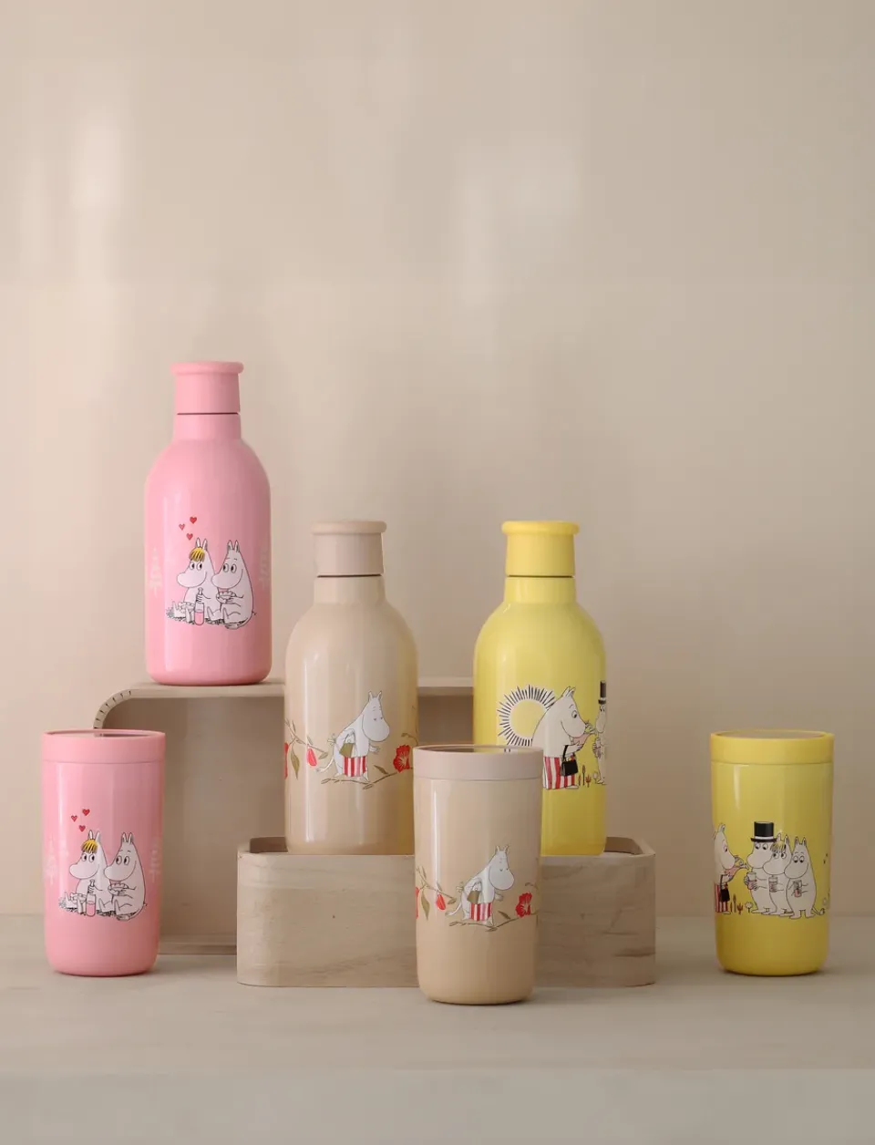 Stelton Taza térmica To Go Click Mumin 0,2 l, Moominmamma’s Tea party Beige Hot