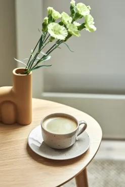 Scandi Living Taza y platillo Freckle 26 cl, Beige Sale