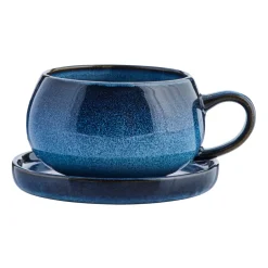 Lene Bjerre Taza y plato Amera, Azul Discount