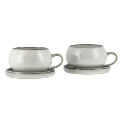 Lene Bjerre Tazas De Té<Taza y plato Amera, White sands Blanco