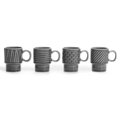 Sagaform Tazas espresso Coffee & More, 4-pack, Gris Hot