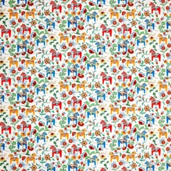 Arvidssons Textil Tela Leksand mini, beige AzulVerdeNaranjaRojoBlanco Best