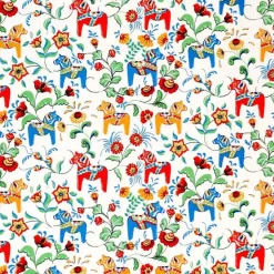 Arvidssons Textil Tela Leksand mini, beige AzulVerdeNaranjaRojoBlanco Best