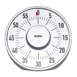 Heirol Termómetros Y Temporizadores<Temporizador magnético grande , Blanco-acero inoxidable BlancoPlateado