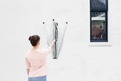 Brabantia Tendedero WallFix 24 m con funda de tela, Gris