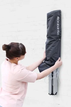 Brabantia Tendedero WallFix 24 m con funda de tela, Gris