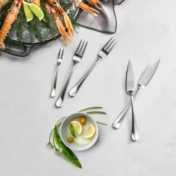 Robert Welch Cubiertos Para Entrantes|Cubiertos De Mesa<Tenedor de pescado Radford brillante, acero inoxidable Plateado
