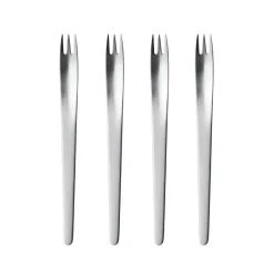 Georg Jensen Tenedor de postre Arne Jacobsen, 4 unidades Plateado