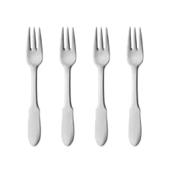 Georg Jensen Cubiertos De Postre<Tenedor de postre mate Mitra, 4 unidades Plateado