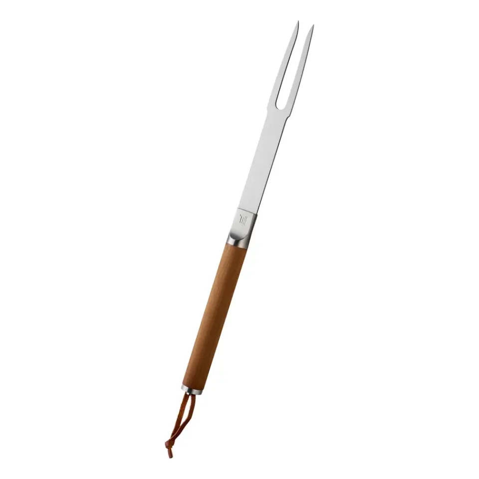 Fiskars Tenedor grill Norden, acero inoxidable-abedul Plateado Online