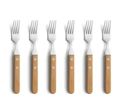 Amefa Tenedores de carne Pizza 6-pack, Roble Hot