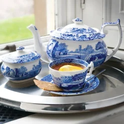 Spode Teteras<Tetera Blue Italian, 1,1 l Azul