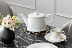 Villeroy & Boch Tetera Château Septfontaines 1,2 l, Blanco-oro BlancoColor dorado Hot