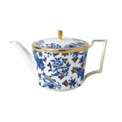 Wedgwood Tetera Hibiscus, floral AzulBlanco Best