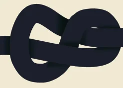 Paper Collective The Knot, 30x40 cm Azul Outlet