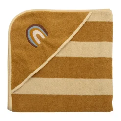 Bloomingville Toallas Infantiles<Toalla con capucha Agnes 78x78 cm, Arcoíris Marrón