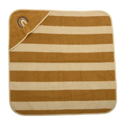 Bloomingville Toallas Infantiles<Toalla con capucha Agnes 78x78 cm, Arcoíris Marrón