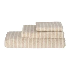 Scandi Living Toalla de baño Drift 70x140 cm, Beige-blanco BeigeBlanco Best