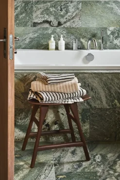 Scandi Living Toalla de baño Drift 70x140 cm, Blanco-negro BlancoNegro New