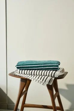 Scandi Living Toalla de baño Drift 70x140 cm, Blanco-negro BlancoNegro New