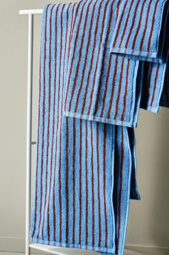 Scandi Living Toallas De Mano Y Cortesía|Toallas De Baño<Toalla de baño Drift 70x140 cm, Azul-rojo AzulRojo