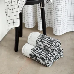 Mette Ditmer Toalla de baño Grid 70x140 cm, -off white Negro Discount