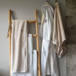 Lexington Toalla de baño Icons Original Striped 100x150 cm, White-tan Beige Discount