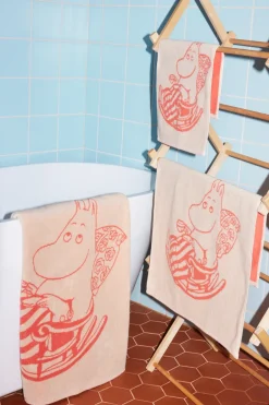 Moomin Arabia Toallas De Baño<Toalla de baño Mumin 70x140 cm, Mamá Mumin melocotón Rojo