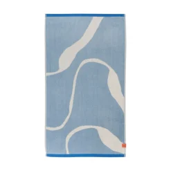 Mette Ditmer Toalla de baño Nova Arte 70x133 cm, Light blue-off-white AzulBlanco Hot