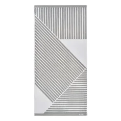 NJRD Toalla de baño Stripes 70x140 cm, Gris New