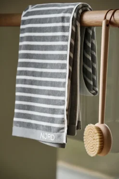 NJRD Toalla de baño Stripes 70x140 cm, Gris New