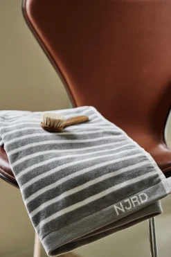 NJRD Toalla de baño Stripes 70x140 cm, Gris New