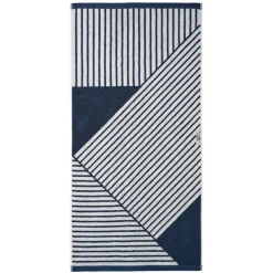 NJRD Toalla de baño Stripes 70x140 cm, Azul Clearance