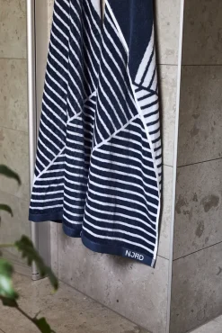 NJRD Toalla de baño Stripes 70x140 cm, Azul Clearance