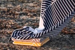 NJRD Toalla de baño Stripes 70x140 cm, Azul Clearance