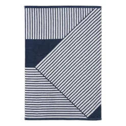 NJRD Toalla de baño Stripes 100x150 cm, Azul Discount