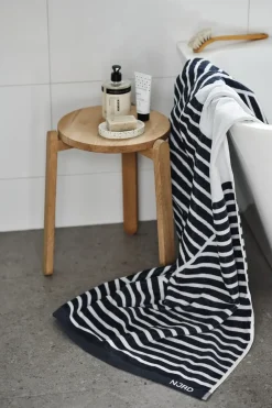 NJRD Toalla de baño Stripes 100x150 cm, Azul Discount