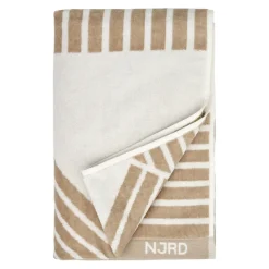 NJRD Toalla de baño Stripes 70x140 cm, Beige Online