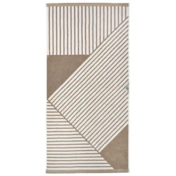 NJRD Toalla de baño Stripes 70x140 cm, Beige Online