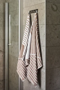 NJRD Toalla de baño Stripes 70x140 cm, Beige Online