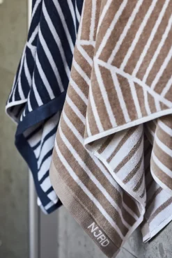 NJRD Toalla de baño Stripes 70x140 cm, Beige Online