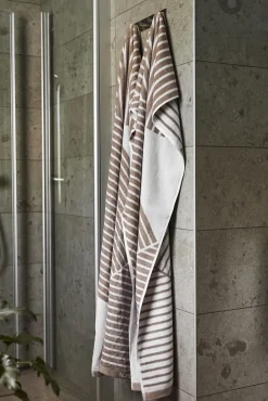 NJRD Toalla de baño Stripes 70x140 cm, Beige Online