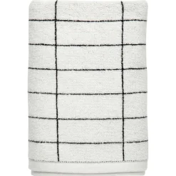 Mette Ditmer Toalla de baño Tile Stone 70x140 cm, negro-off white Blanco Outlet