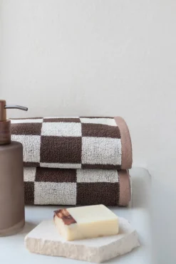 Mette Ditmer Toallas De Mano Y Cortesía<Toalla Retro, Chocolate, 50x90 cm Marrón