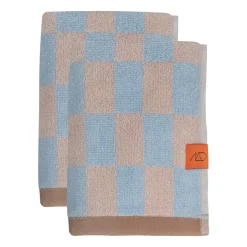 Mette Ditmer Toallas De Mano Y Cortesía<Toalla Retro, Light blue, 40x55 cm, Set de 2 Azul