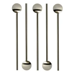 Dorre Utensilios De Vino Y Bar<Tor 6 Cucharas de cóctel con pajitas 20 cm, acero inoxidable Plateado