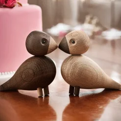 Kay Bojesen Denmark Decoración Infantil|Decoración Infantil<Tortolitos de madera, set de 2, roble Marrón