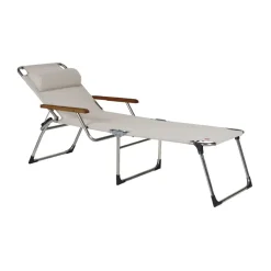 Fiam Tumbonas Y Sillas Para Tomar El Sol<Tumbona alta Amigo con reposabrazos, Blanco-beige BeigeBlanco