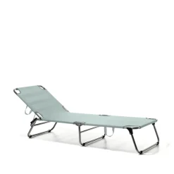 Fiam Tumbona Amigo, Tela sage green-aluminio Verde Outlet